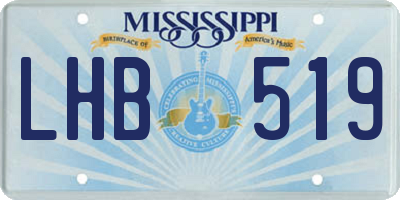 MS license plate LHB519