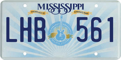MS license plate LHB561