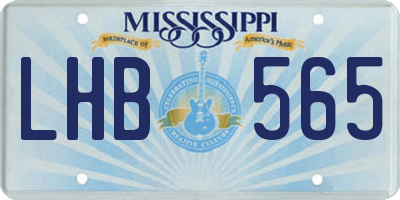 MS license plate LHB565