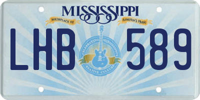 MS license plate LHB589