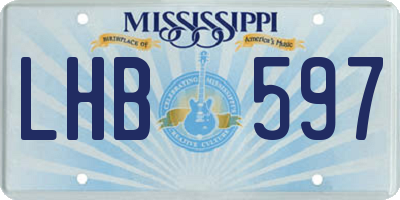 MS license plate LHB597