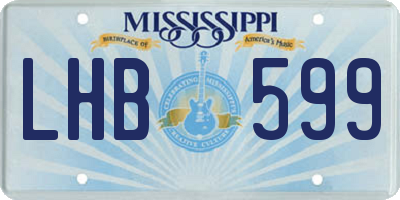 MS license plate LHB599