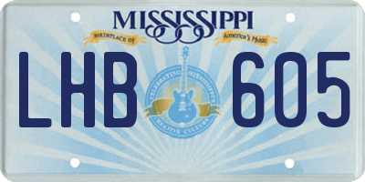 MS license plate LHB605