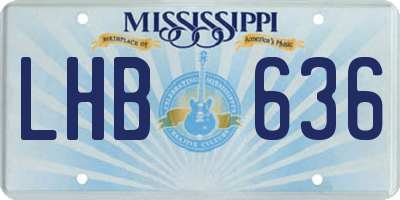 MS license plate LHB636