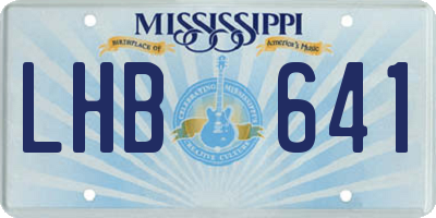 MS license plate LHB641
