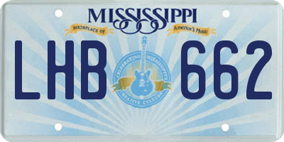 MS license plate LHB662
