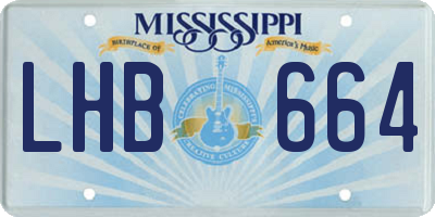 MS license plate LHB664