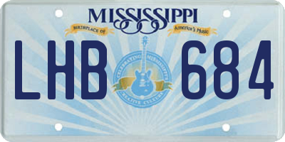 MS license plate LHB684