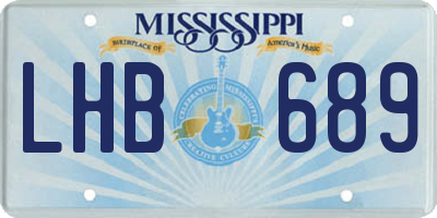 MS license plate LHB689