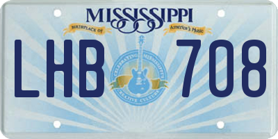 MS license plate LHB708