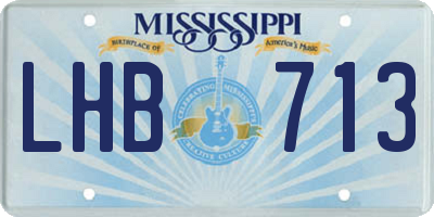 MS license plate LHB713