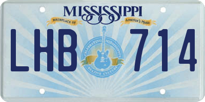 MS license plate LHB714