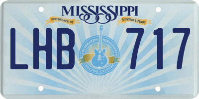 MS license plate LHB717