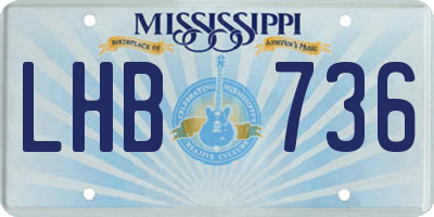 MS license plate LHB736