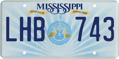 MS license plate LHB743
