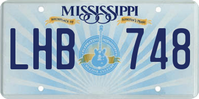 MS license plate LHB748