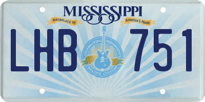 MS license plate LHB751