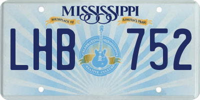 MS license plate LHB752