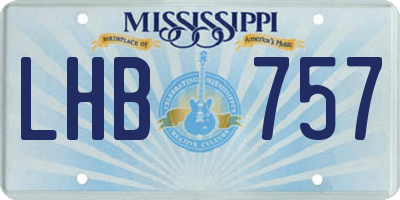 MS license plate LHB757