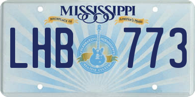 MS license plate LHB773
