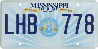MS license plate LHB778