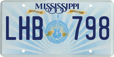 MS license plate LHB798