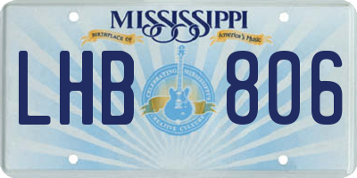 MS license plate LHB806