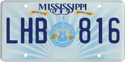 MS license plate LHB816