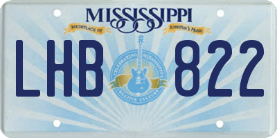 MS license plate LHB822