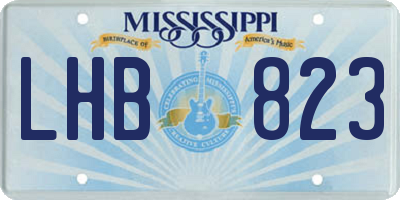 MS license plate LHB823