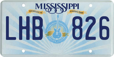 MS license plate LHB826
