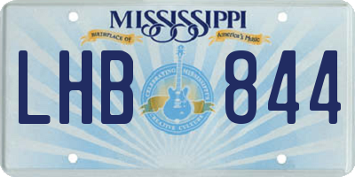 MS license plate LHB844