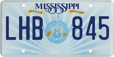 MS license plate LHB845