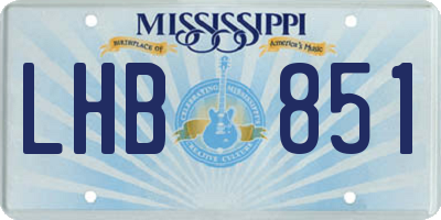 MS license plate LHB851