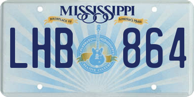 MS license plate LHB864