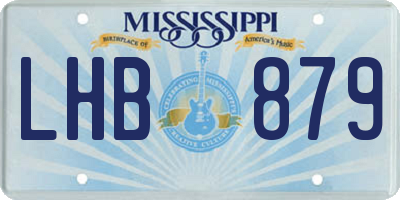 MS license plate LHB879