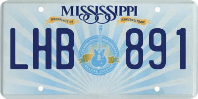 MS license plate LHB891