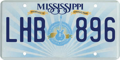 MS license plate LHB896