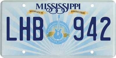 MS license plate LHB942