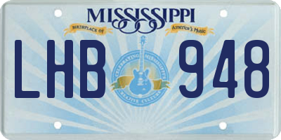 MS license plate LHB948