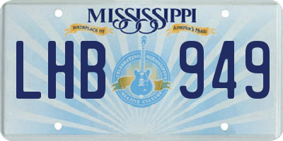 MS license plate LHB949