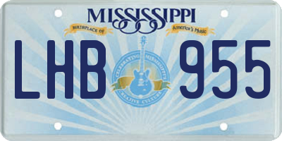 MS license plate LHB955