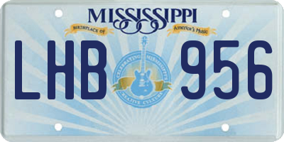 MS license plate LHB956