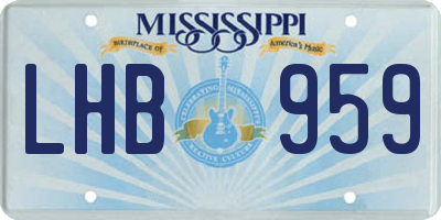 MS license plate LHB959