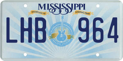 MS license plate LHB964