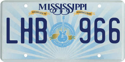 MS license plate LHB966