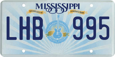 MS license plate LHB995
