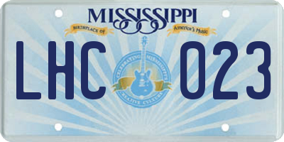 MS license plate LHC023