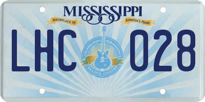 MS license plate LHC028