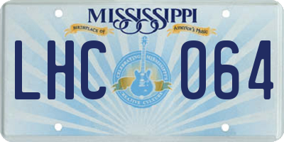 MS license plate LHC064